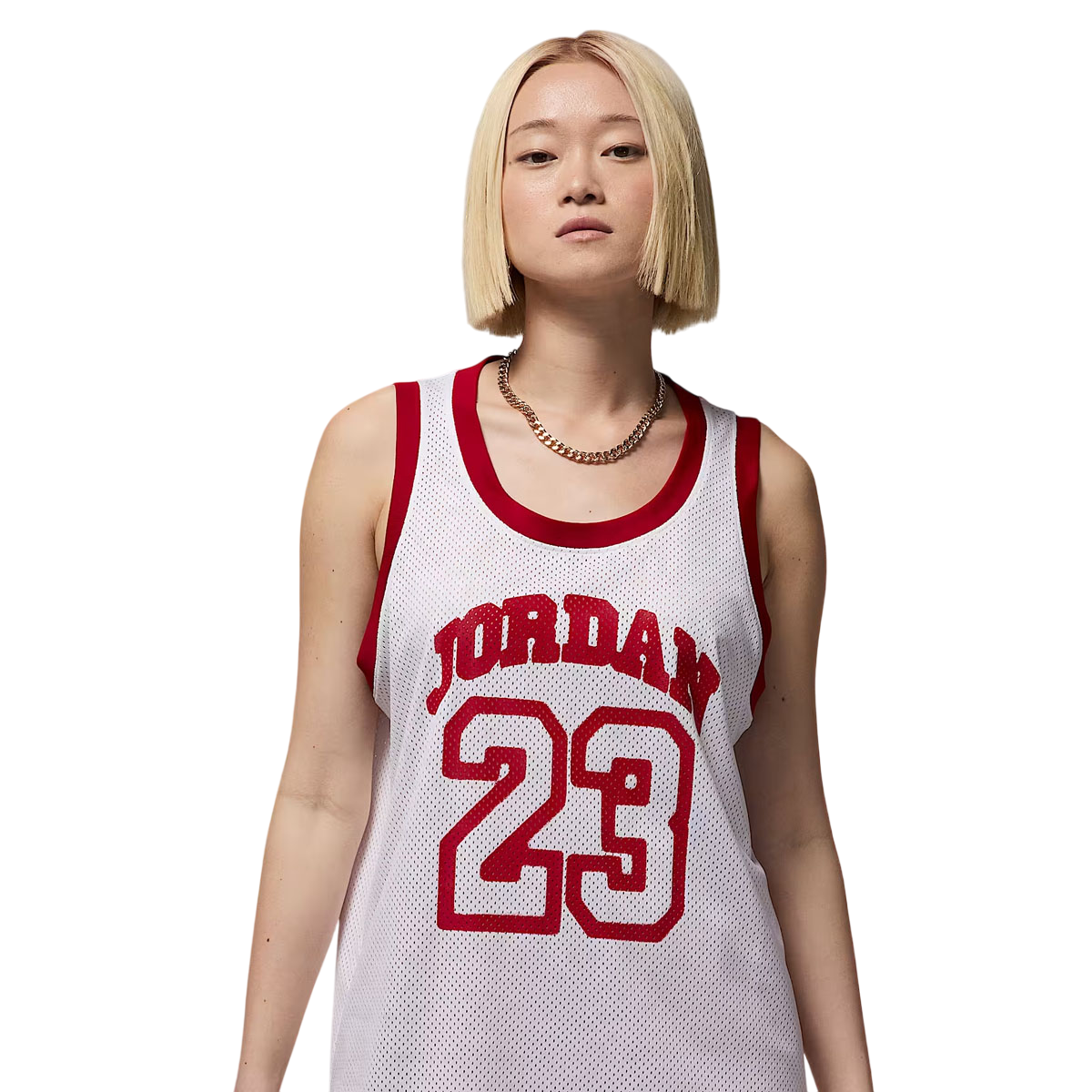 Jersey Tank 'White Varsity Red'