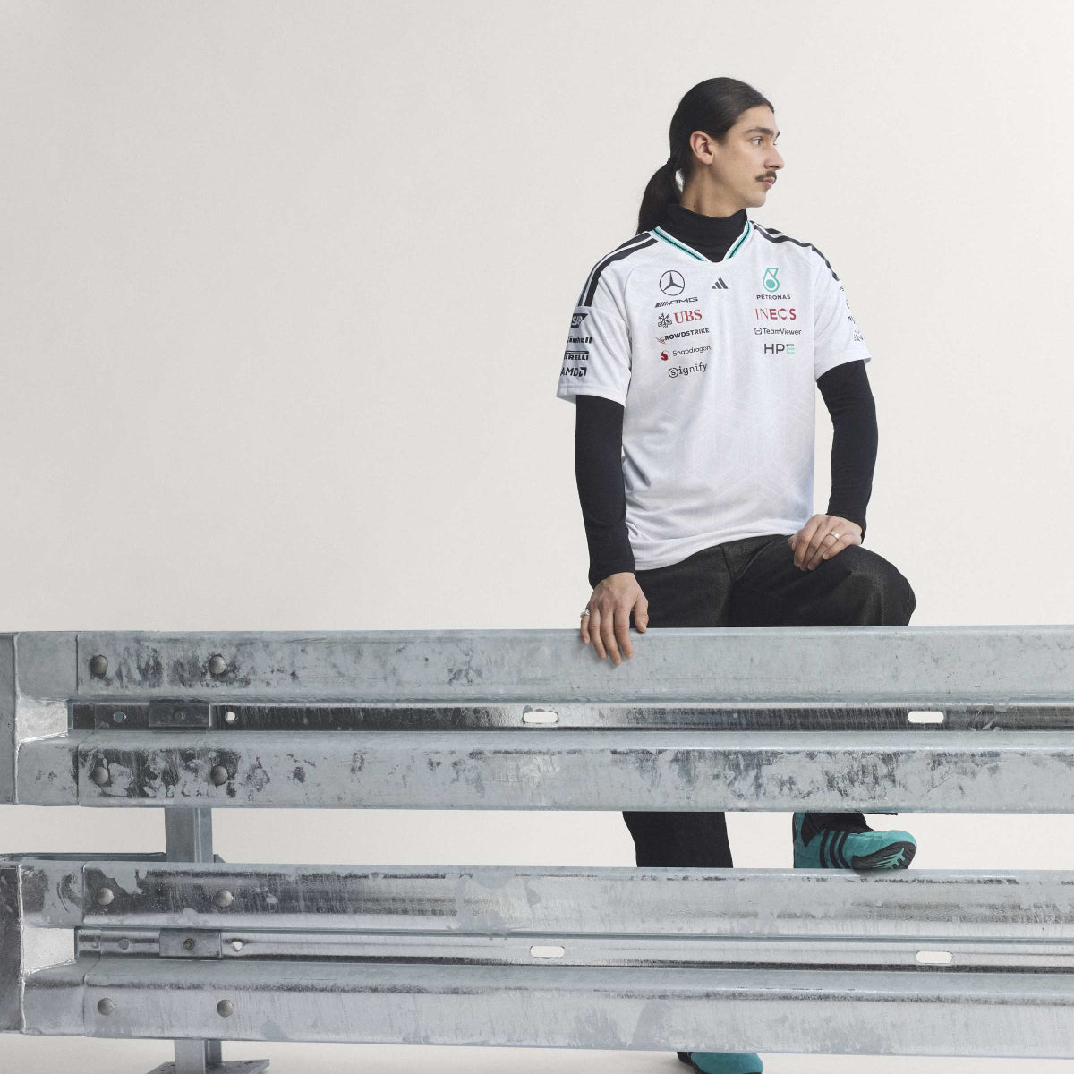 + Mercedes AMG Petronas F1 Team Driver Jersey Authentic 'White'