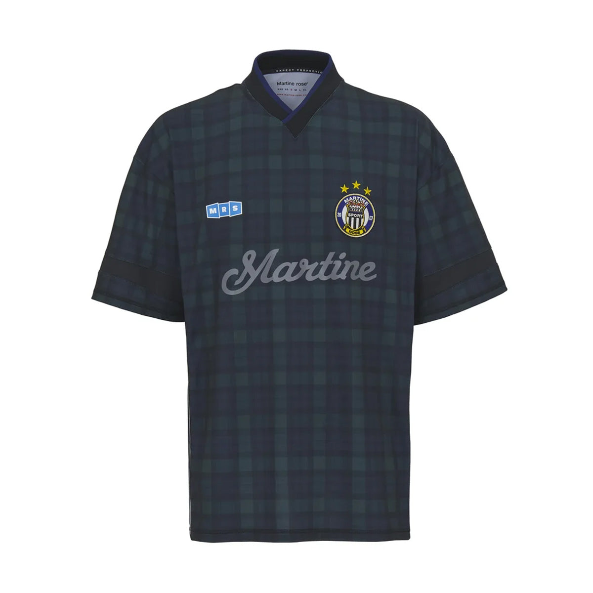 Printed Football Jersey 'Black Tartan'