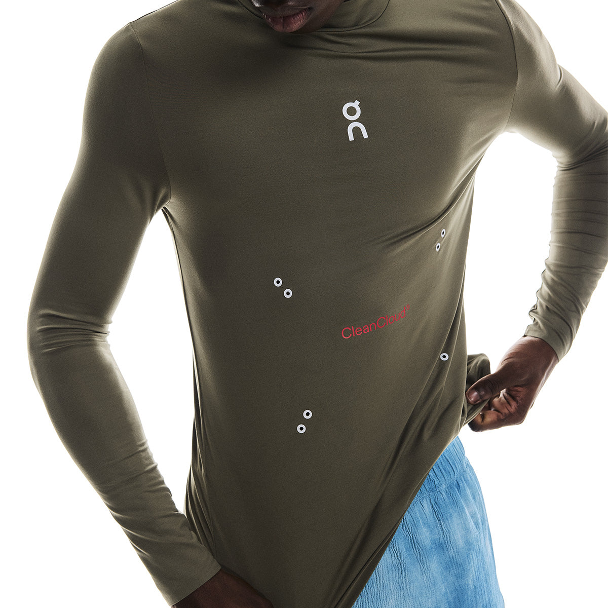 + PLEASURES + The LOOP Running Supply L/S Tee 'Olive'