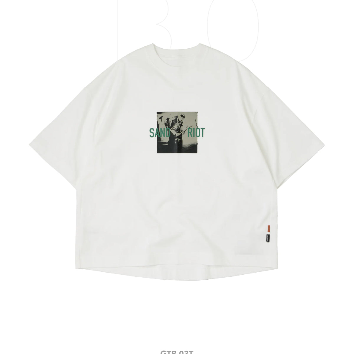 GOOPIMADE | + TIGHTBOOTH Sand Riot Logo Tee 'White' | Limited Edt