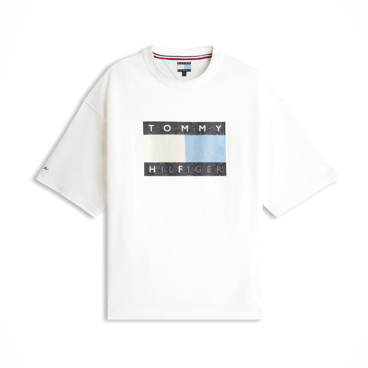 + Fragment Distressed Flag Tee 'Ecru'