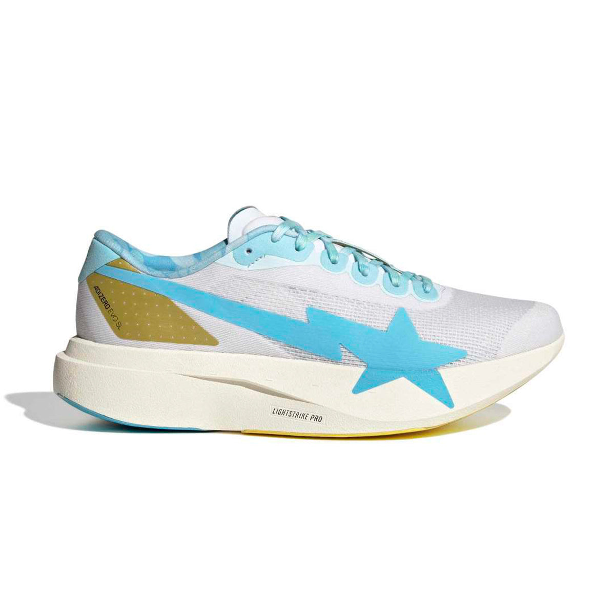 + Bape Adizero Evo SL 'White Gold Pink Blue'