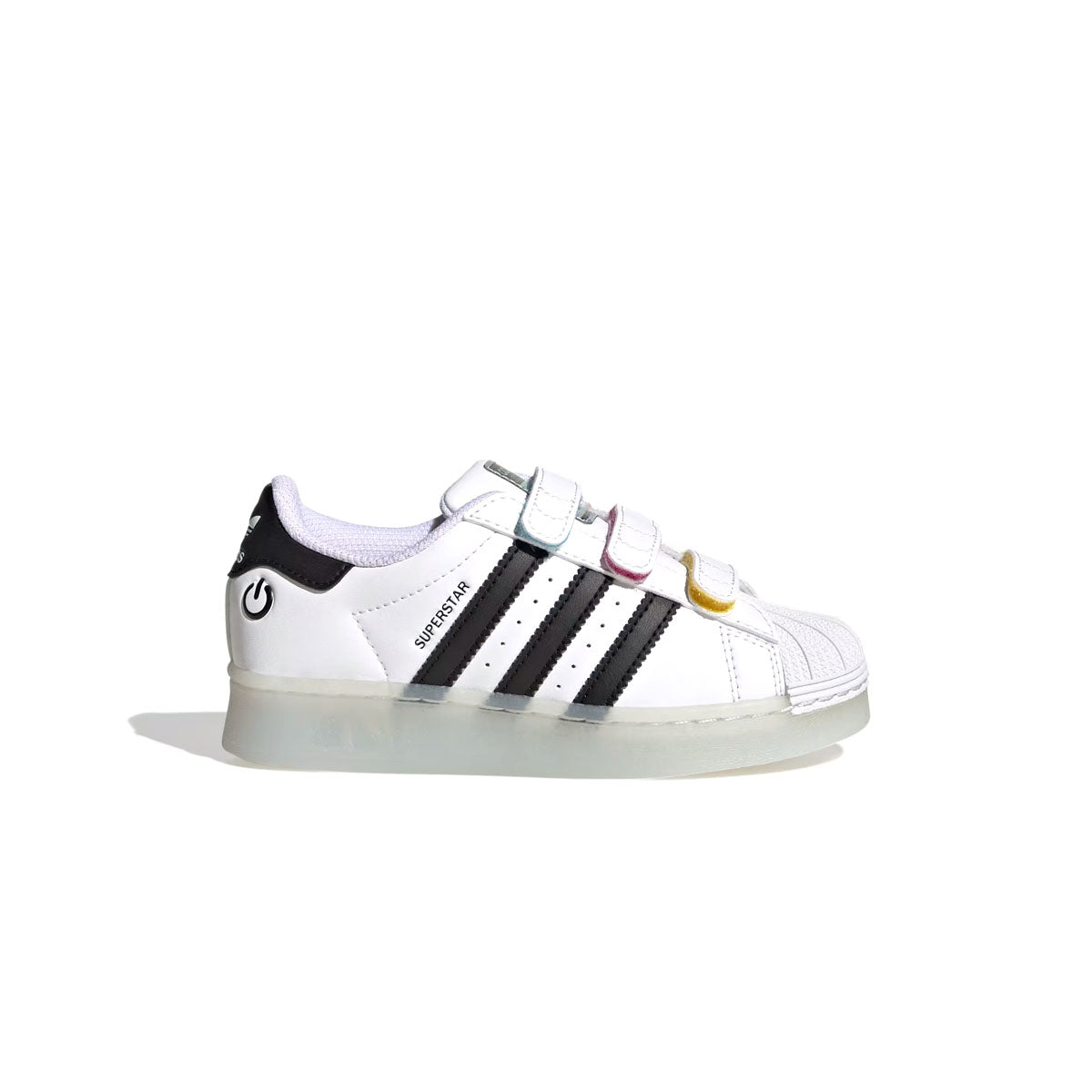 adidas Kids-White Superstar LED Lights Trainers