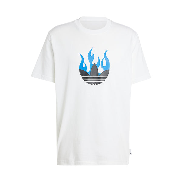 Flames Logo Tee 'White'