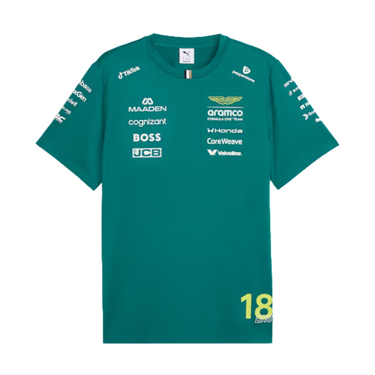 + Aston Martin Aramco F1 Team Replica Stroll Tee 'Green Lux'