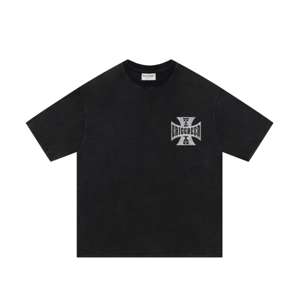 White Tag "I Don't Need Your Help" Iron Cross Tee
