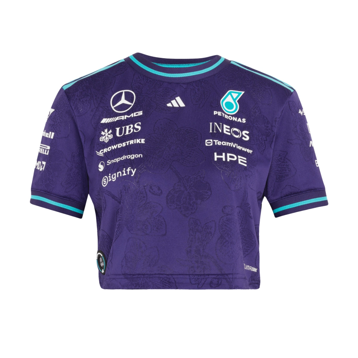 + Mercedes-AMG Petronas F1 Team Vanda Bloom Wmns Driver Crop Top Jersey 'Dark Purple'