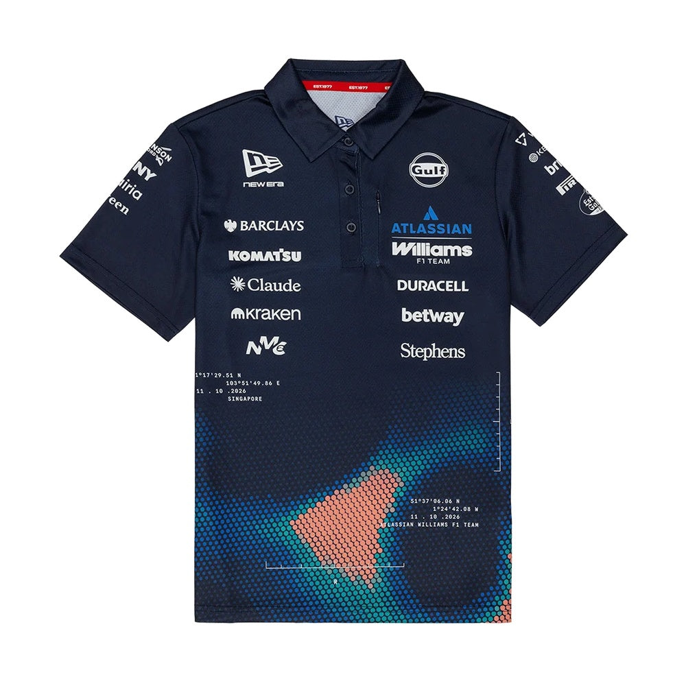 + Atlassian Williams F1 Team Singapore Edition Wmns Polo Shirt 'Navy'