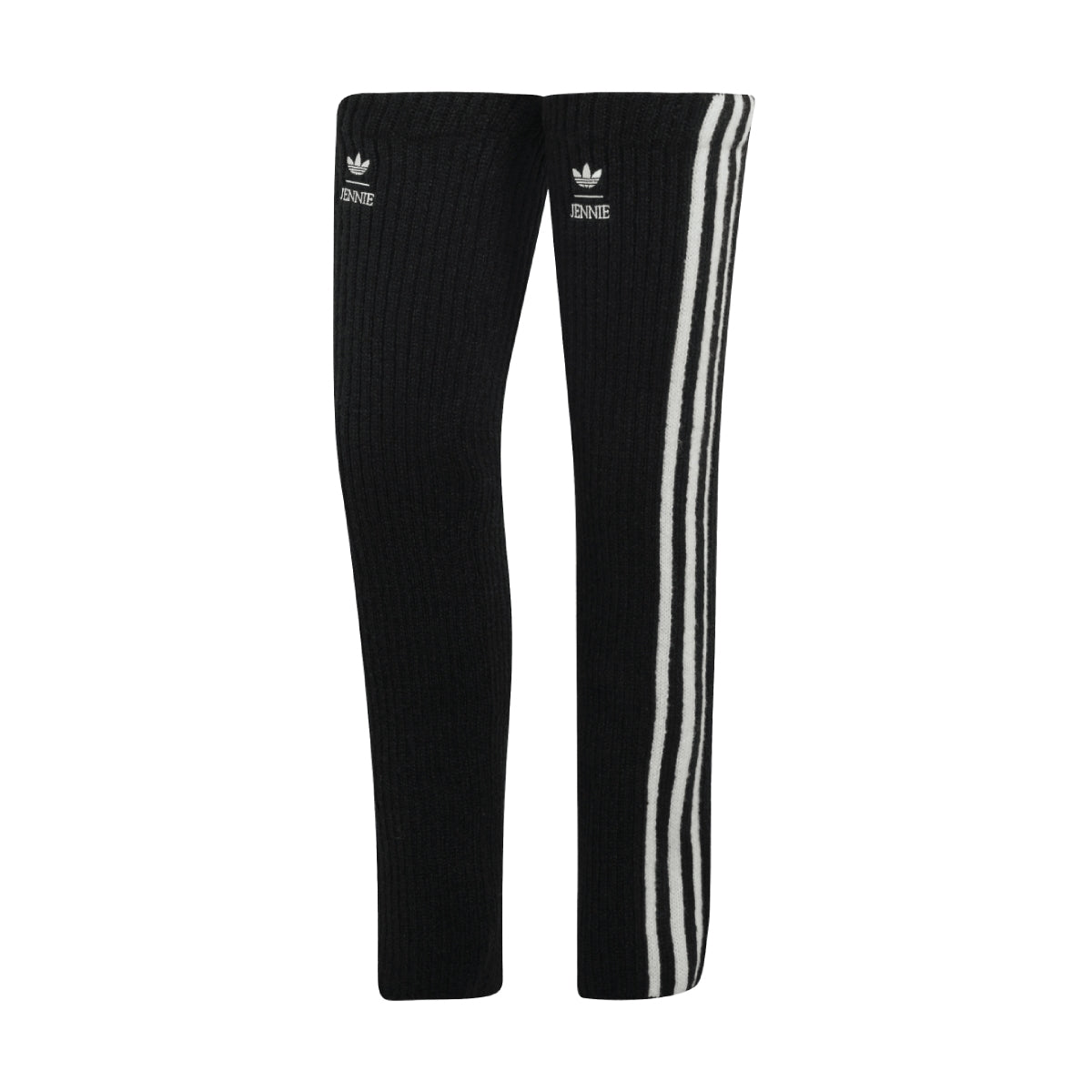 + Jennie High Knee Leg Warmers 'Black White'