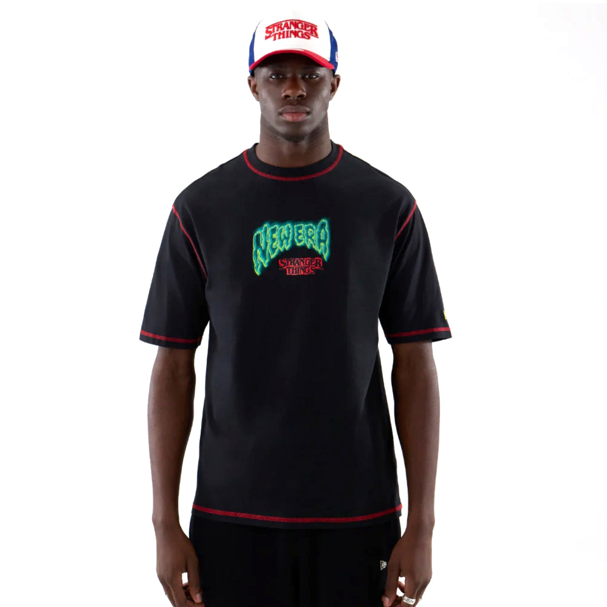 + Stranger Things Eleven SS Oversized Cotton Tee 'Black'