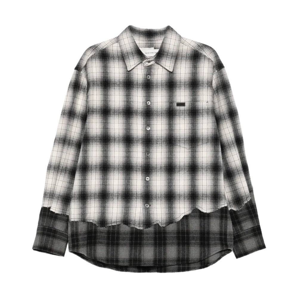 Check Patchwork Shirt 'Black White'