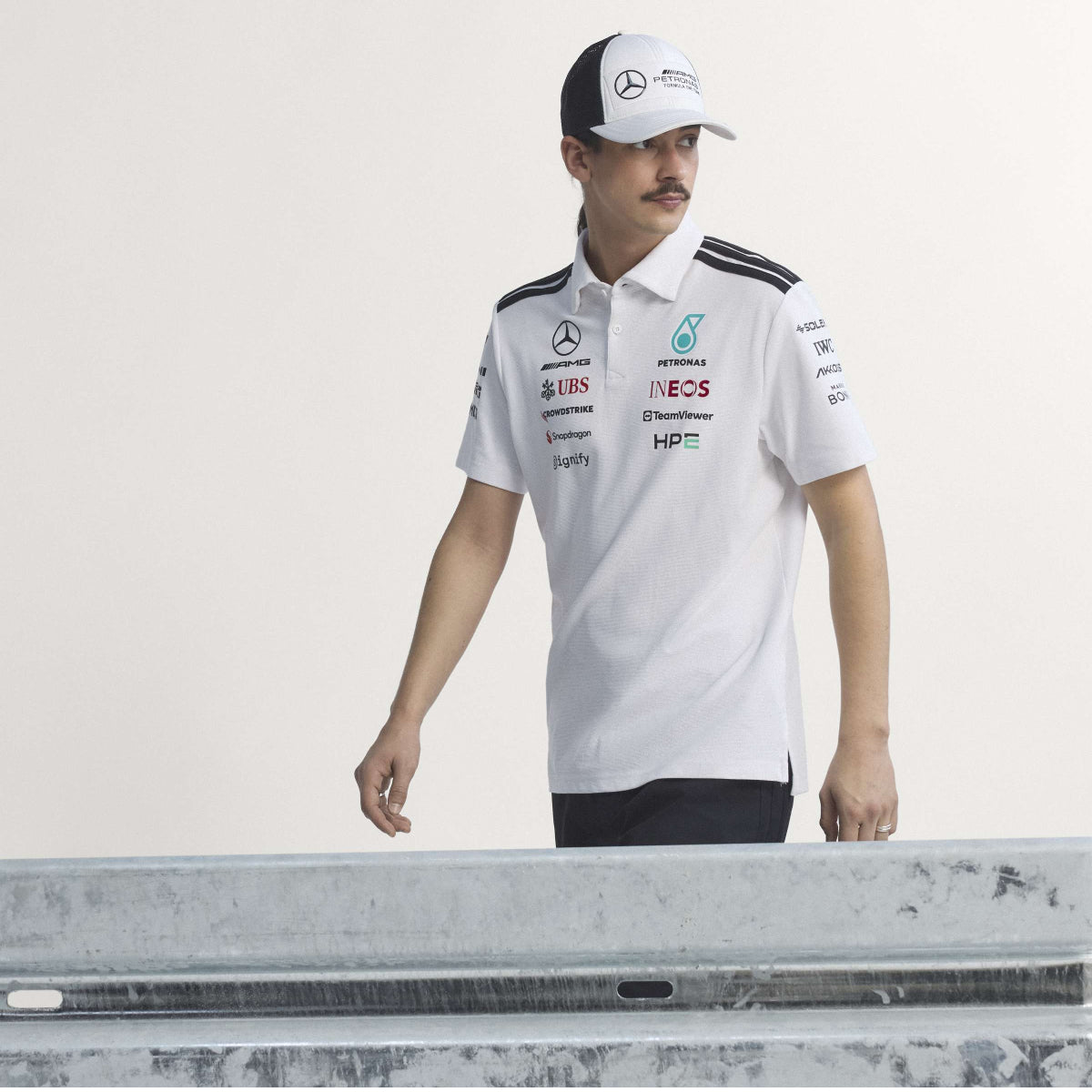 + Mercedes AMG Petronas F1 Team Engineers Polo Tee 'White'