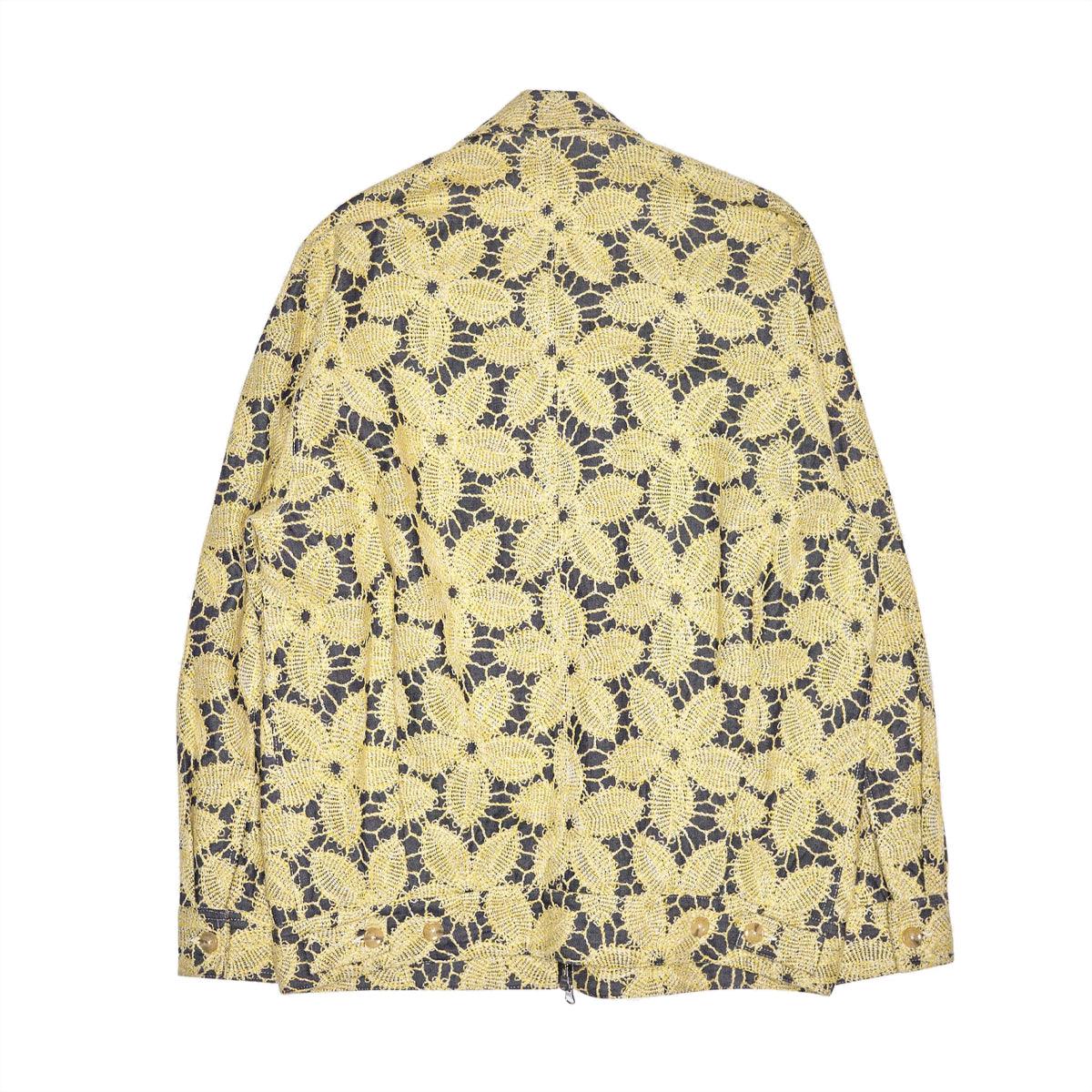 Embroidered Denim Coach Jacket 'Yellow'