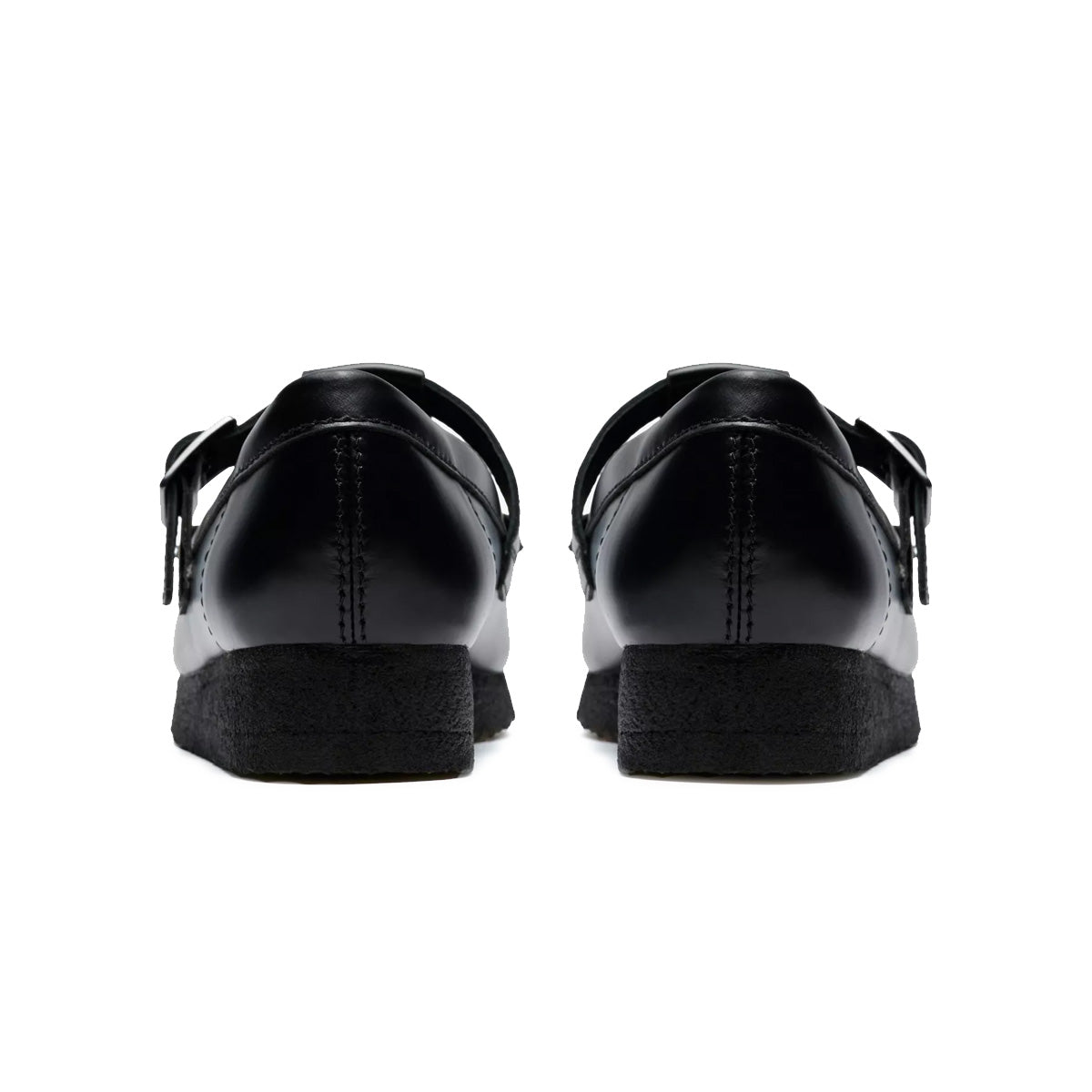Wallabee T Bar 'Black Hi Shine Leather'