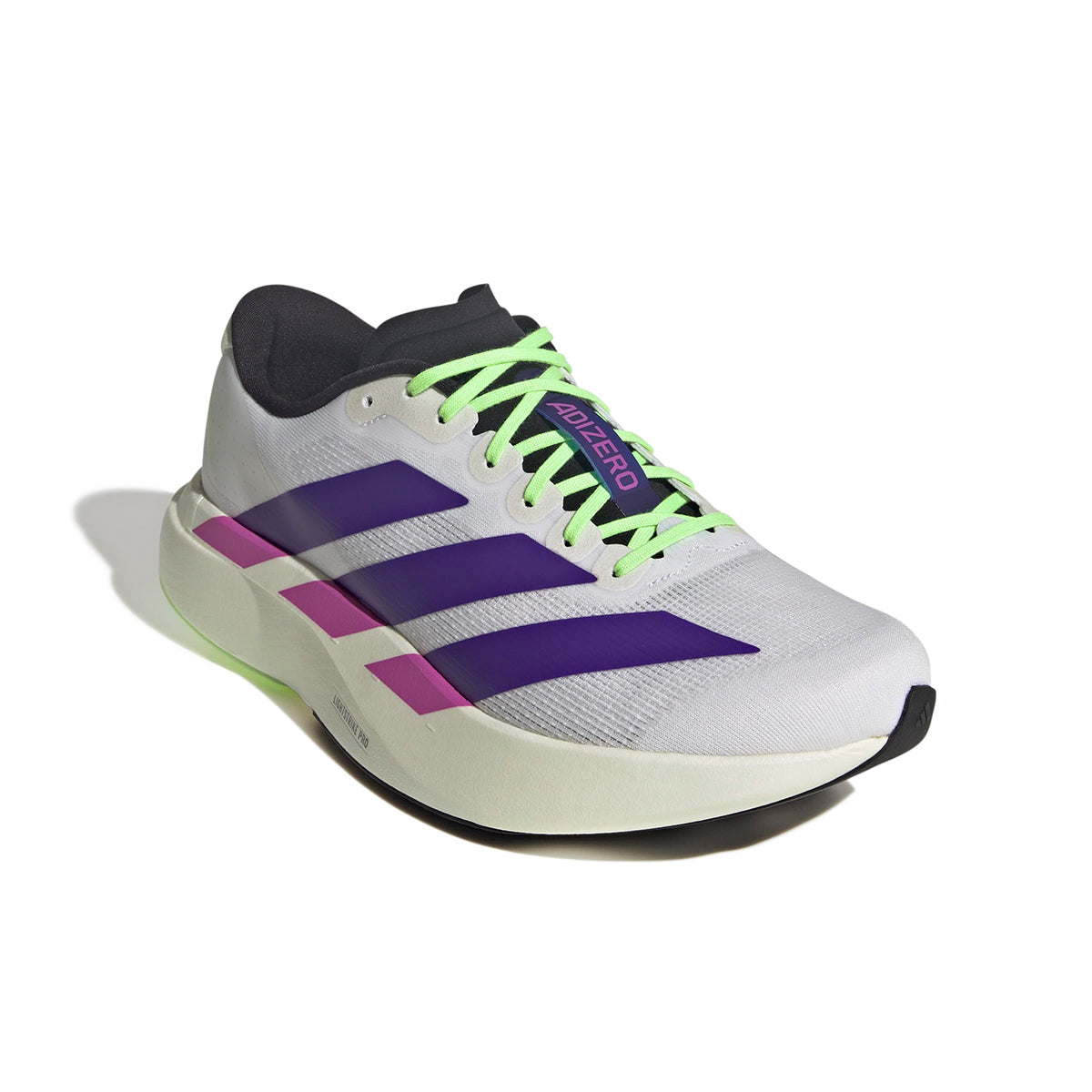 Adizero Evo SL 'White Collegiate Purple Lime Burst'