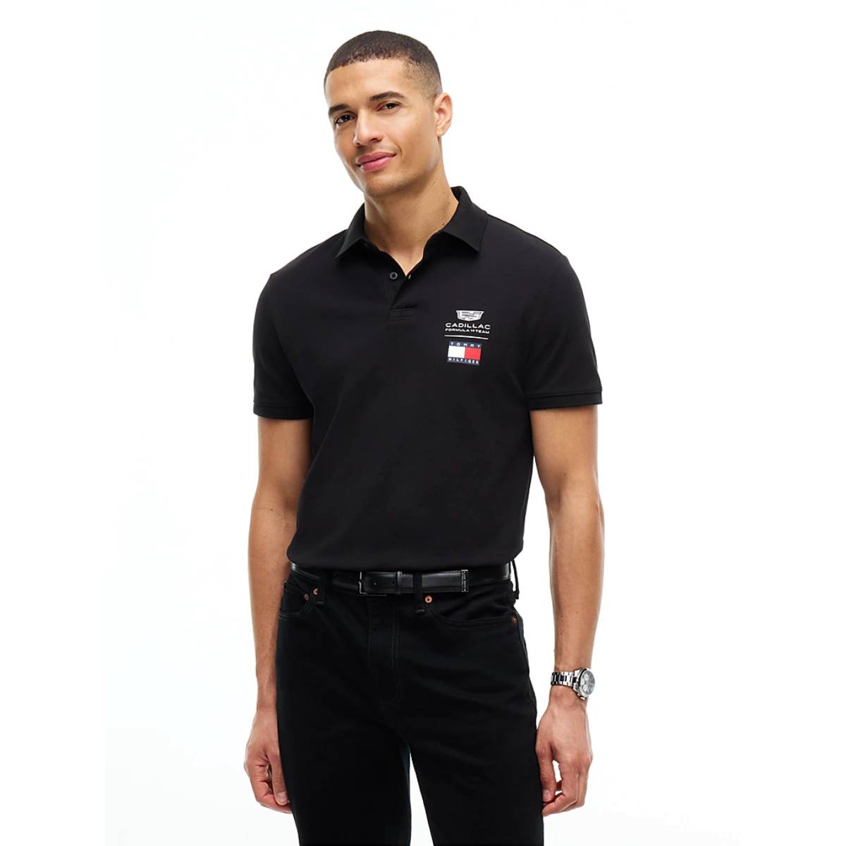 + Cadilac F1 Team Logo Polo 'Black'