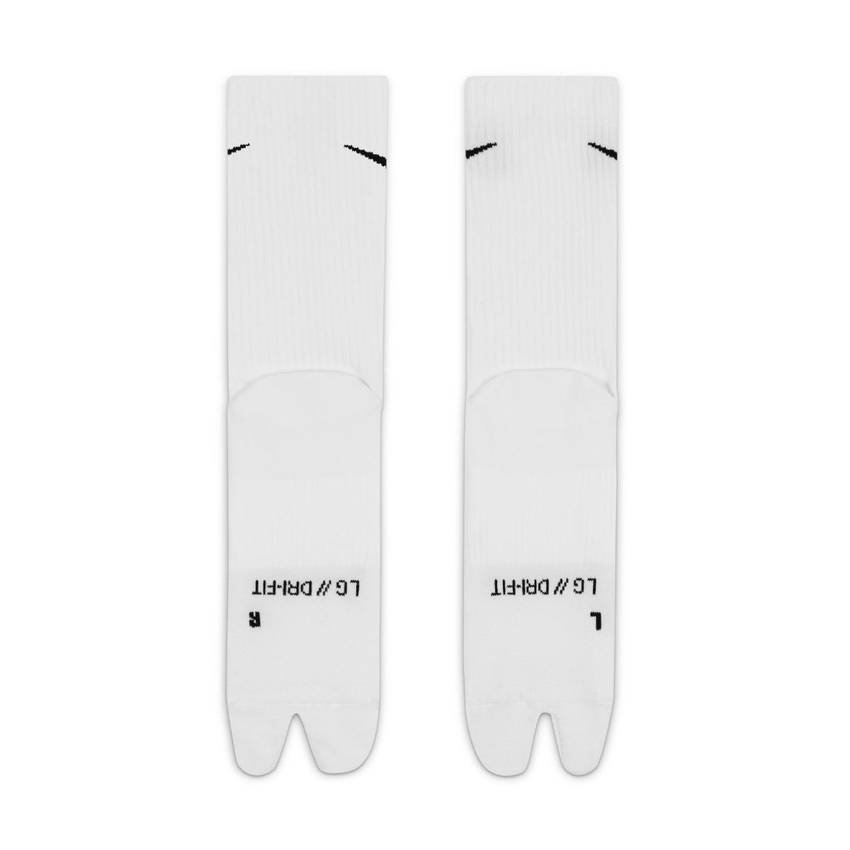 Everyday Plus 'Rift' Lightweight Split-Toe Crew Socks 'White'