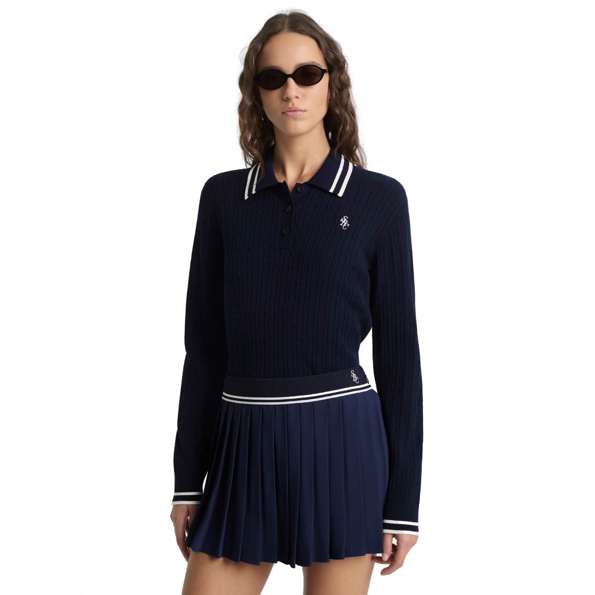 SRC Abigail Skirt 'Dark Navy Ecru'