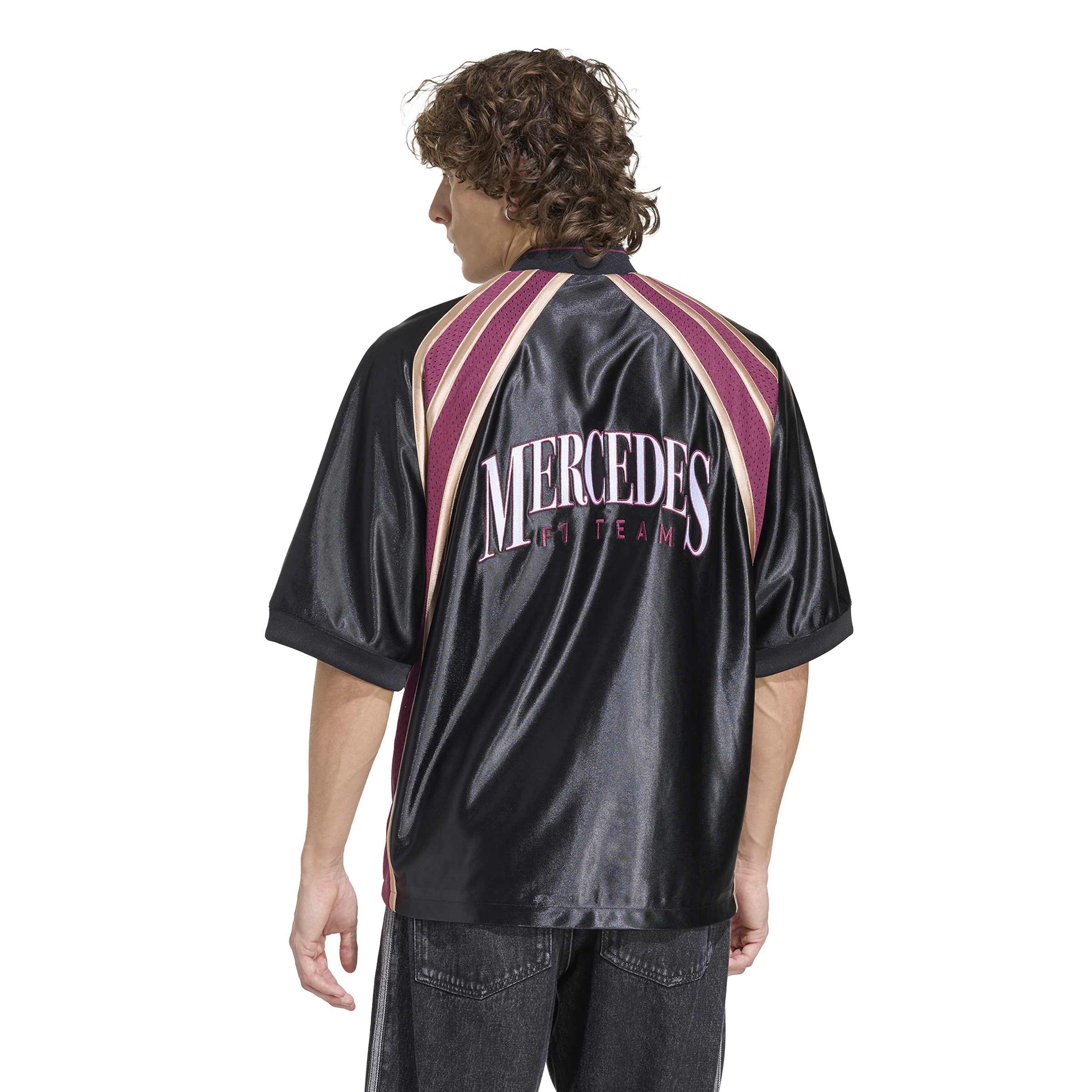 + Mercedes AMG Petronas F1 Las Vegas Baseball Shirt 'Victory Crimson'