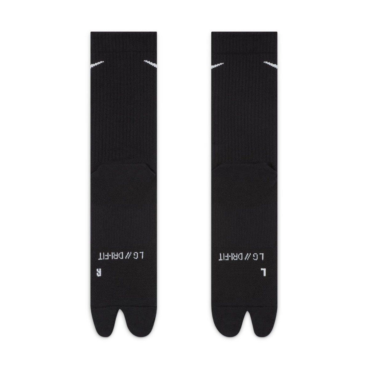 Everyday Plus 'Rift' Lightweight Split-Toe Crew Socks 'Black'