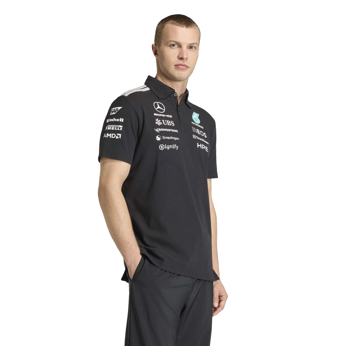 + Mercedes AMG Petronas F1 Team Engineers Polo Tee 'Black'