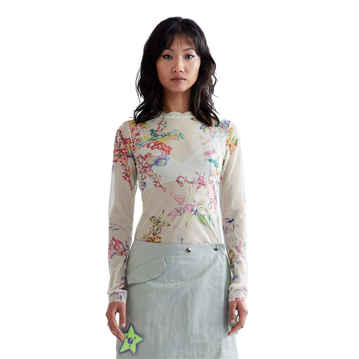 + Coco Star Fractal Mesh Top 'AOP'
