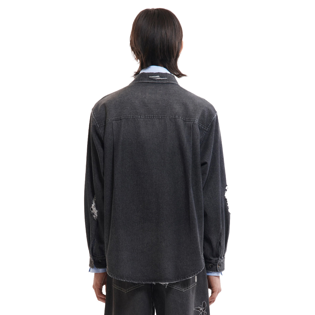 Moments In Love Overshirt 'Black Chambray'