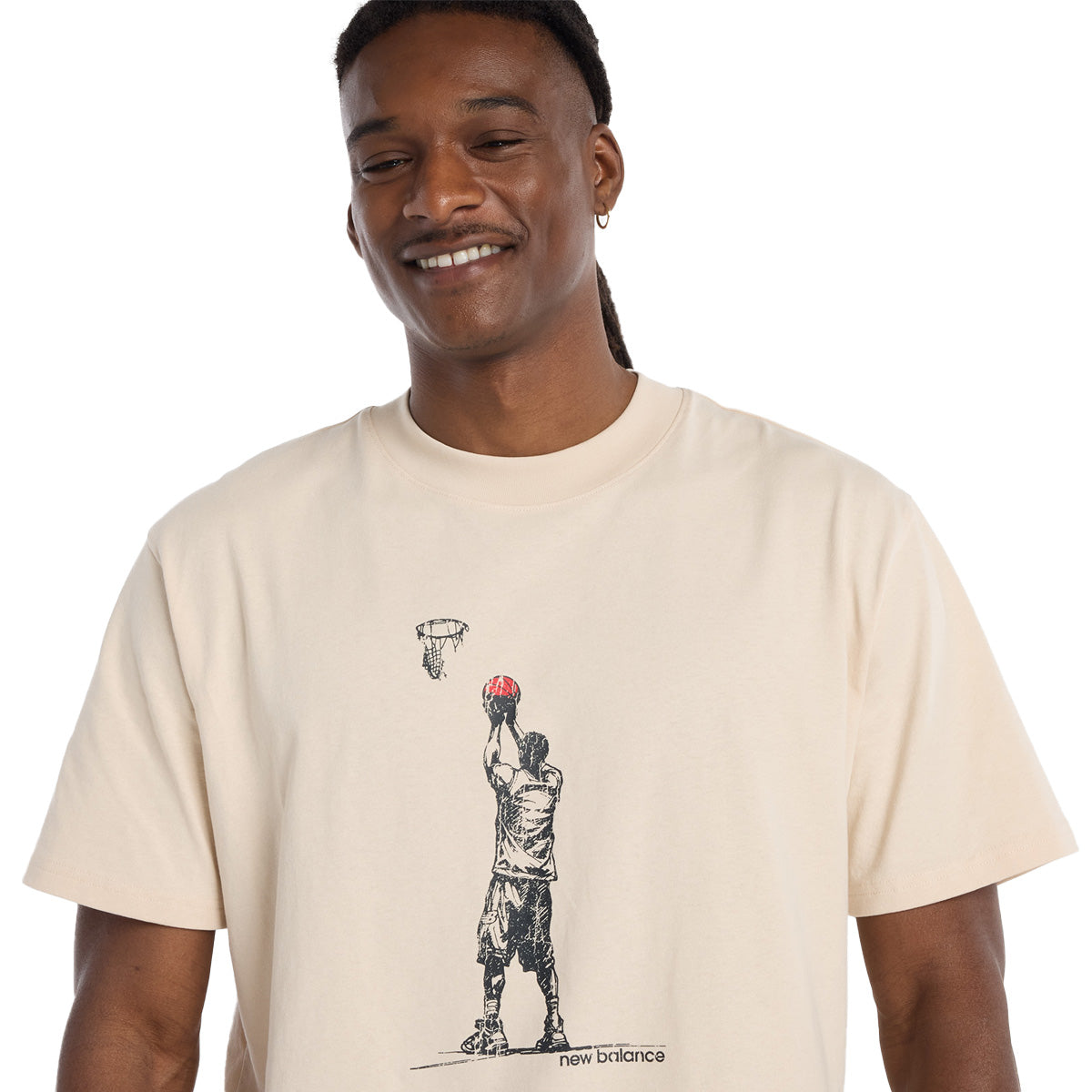 Hoops Player Graphic Tee 'Bisque'