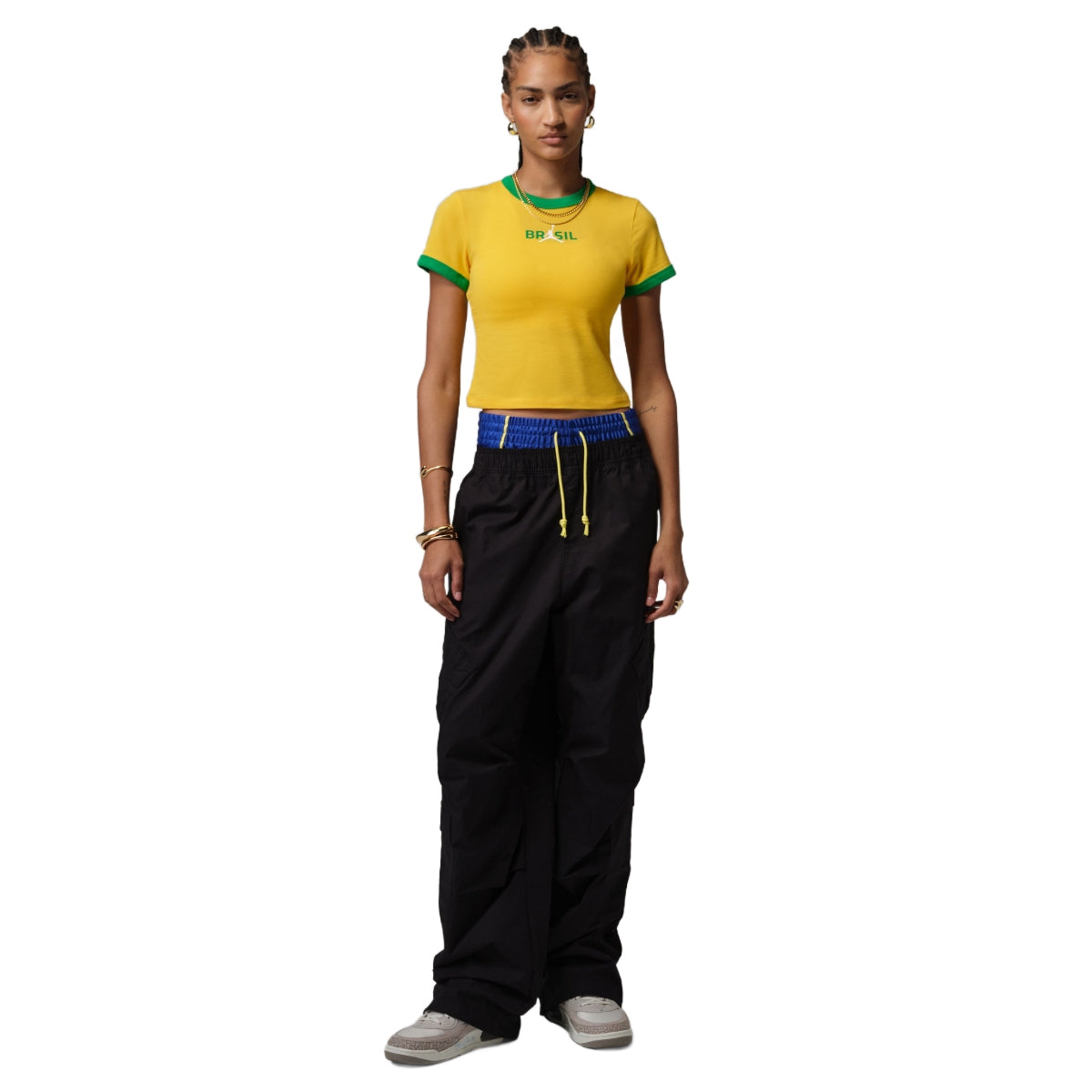 + Brasil Futebol Wmns Graphic Brasil Crewneck Top 'Varsity Maize'