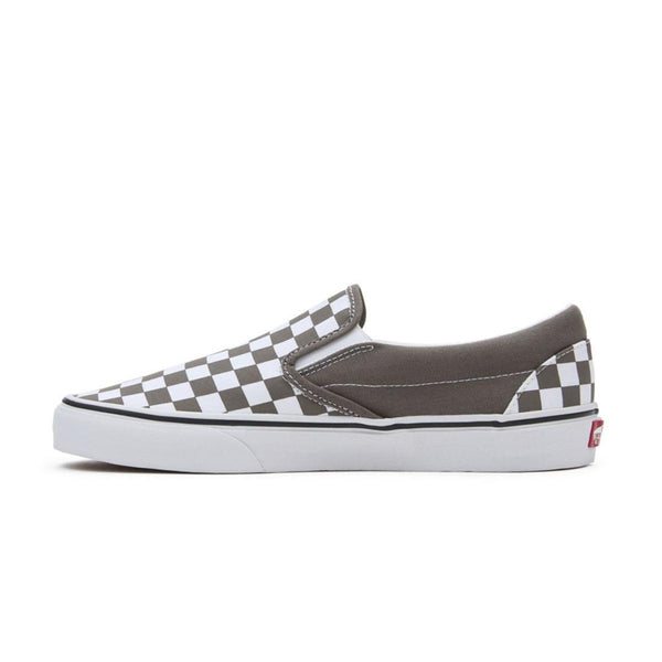 White checkerboard vans hot sale slip on