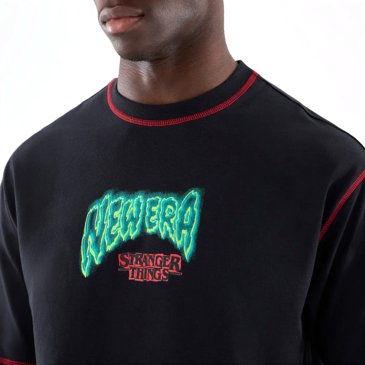 + Stranger Things Eleven SS Oversized Cotton Tee 'Black'