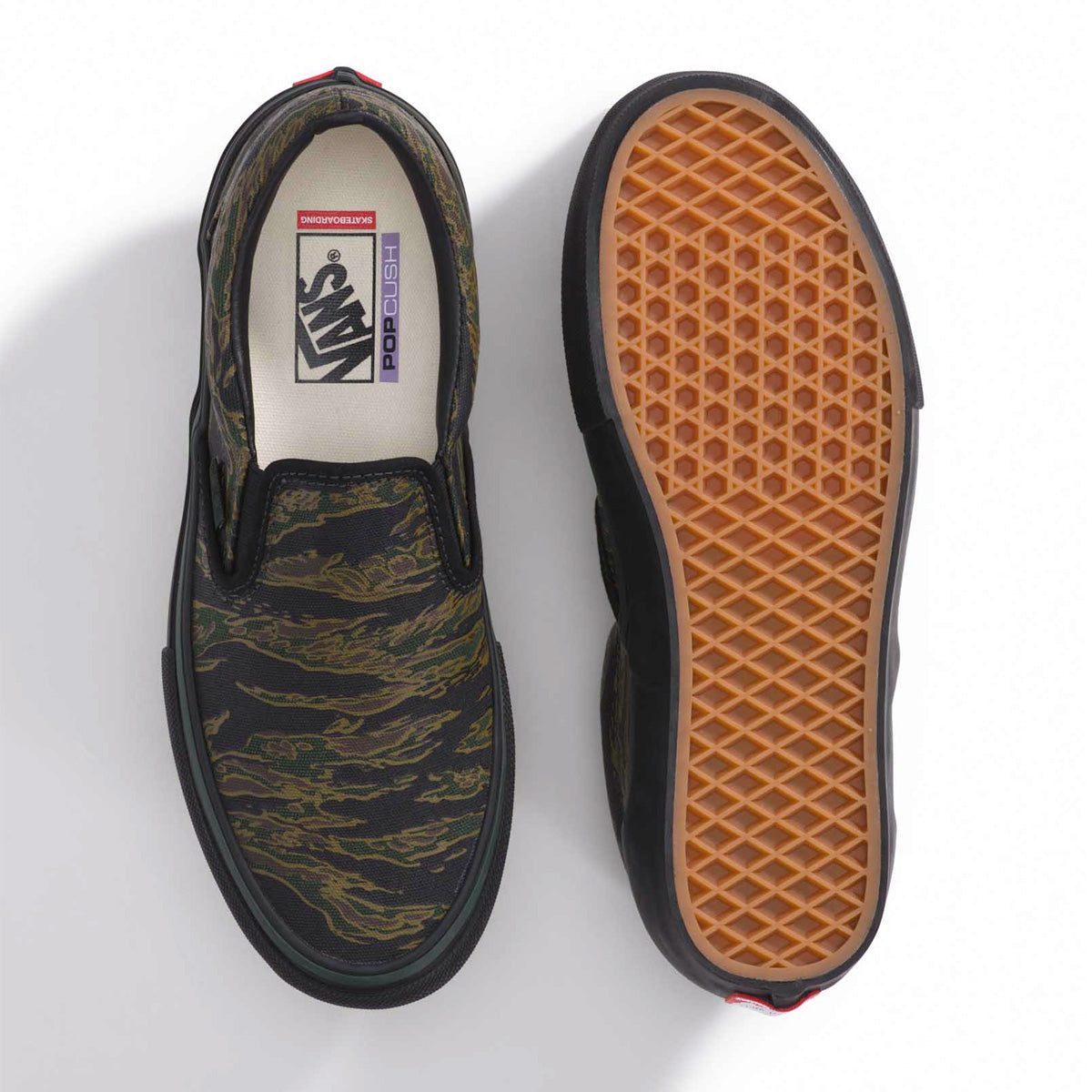 Skate Slip-Ons 'Tiger Camo Green'