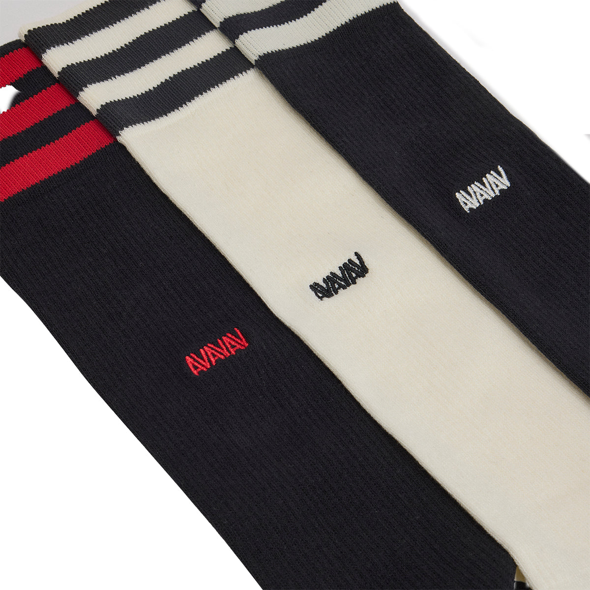 + AVAVAV Knee Socks 'Cream White Black'