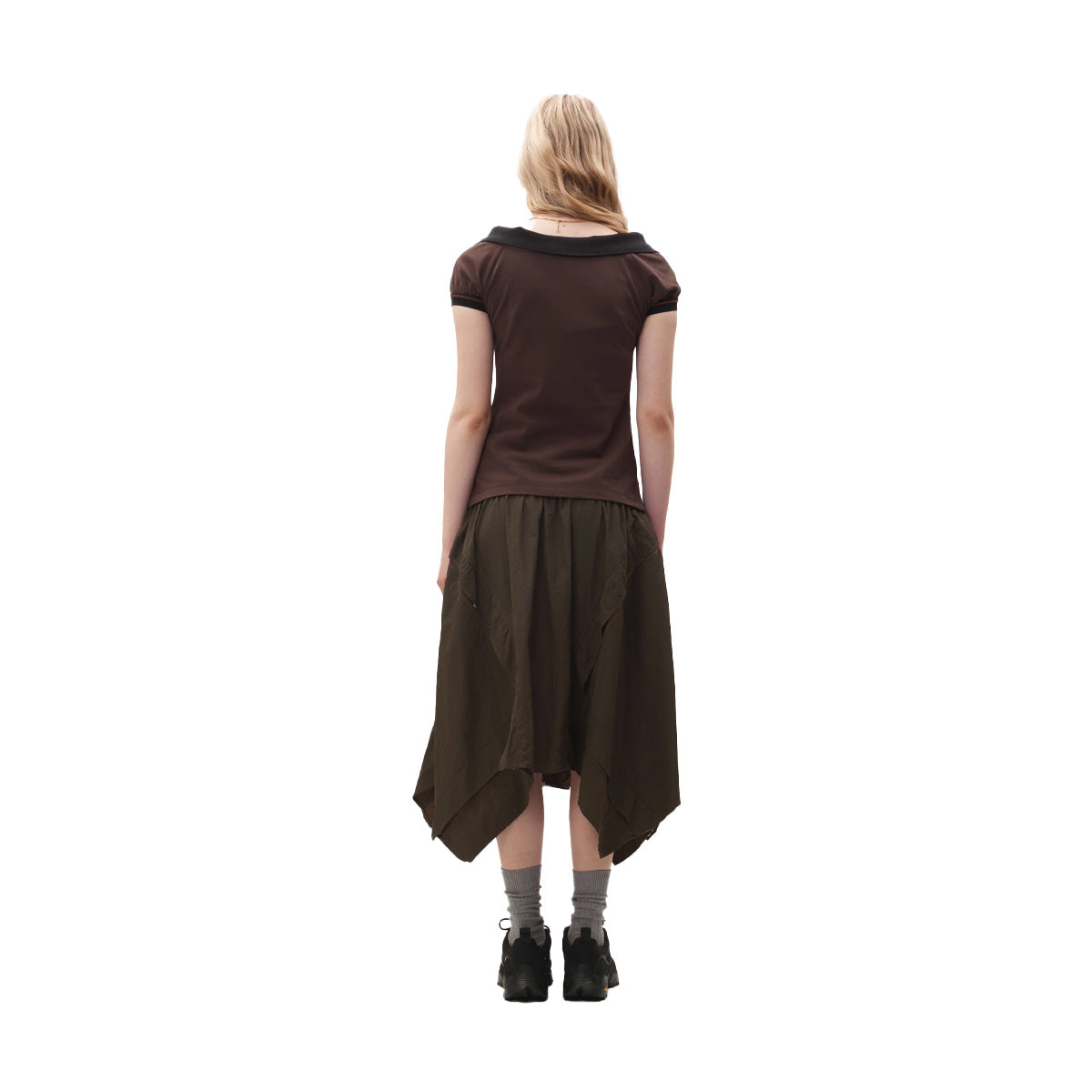 Twin Oaks Wide Neck Polo 'Brown'
