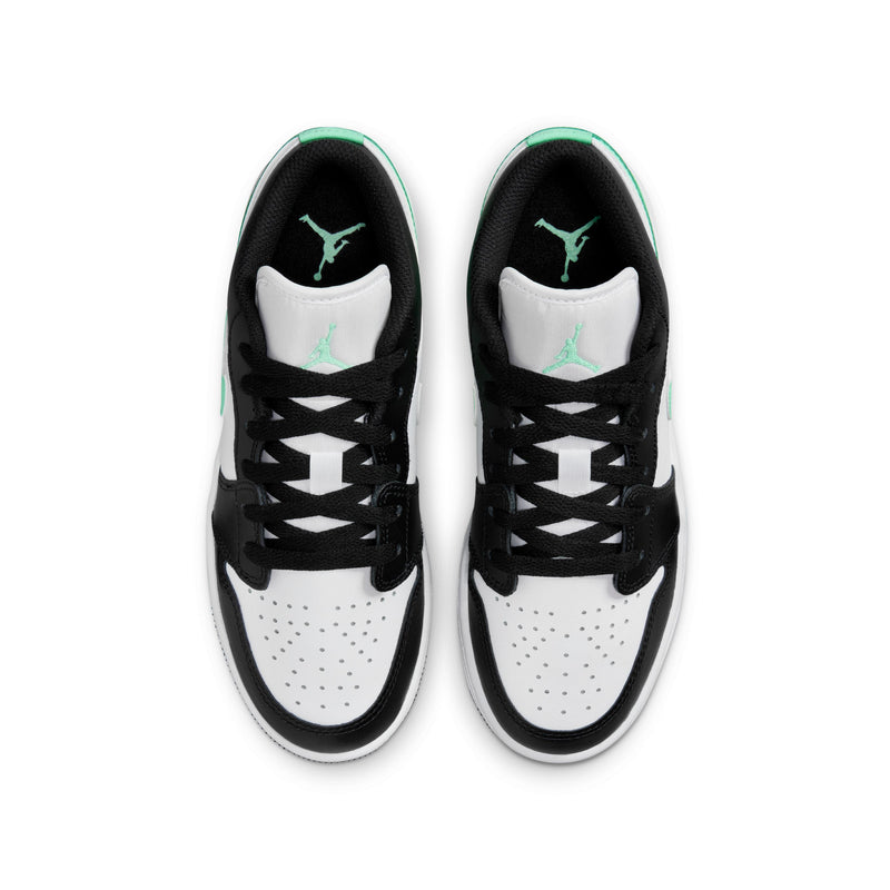 Kids Air Jordan 1 Low 'White Green Glow'