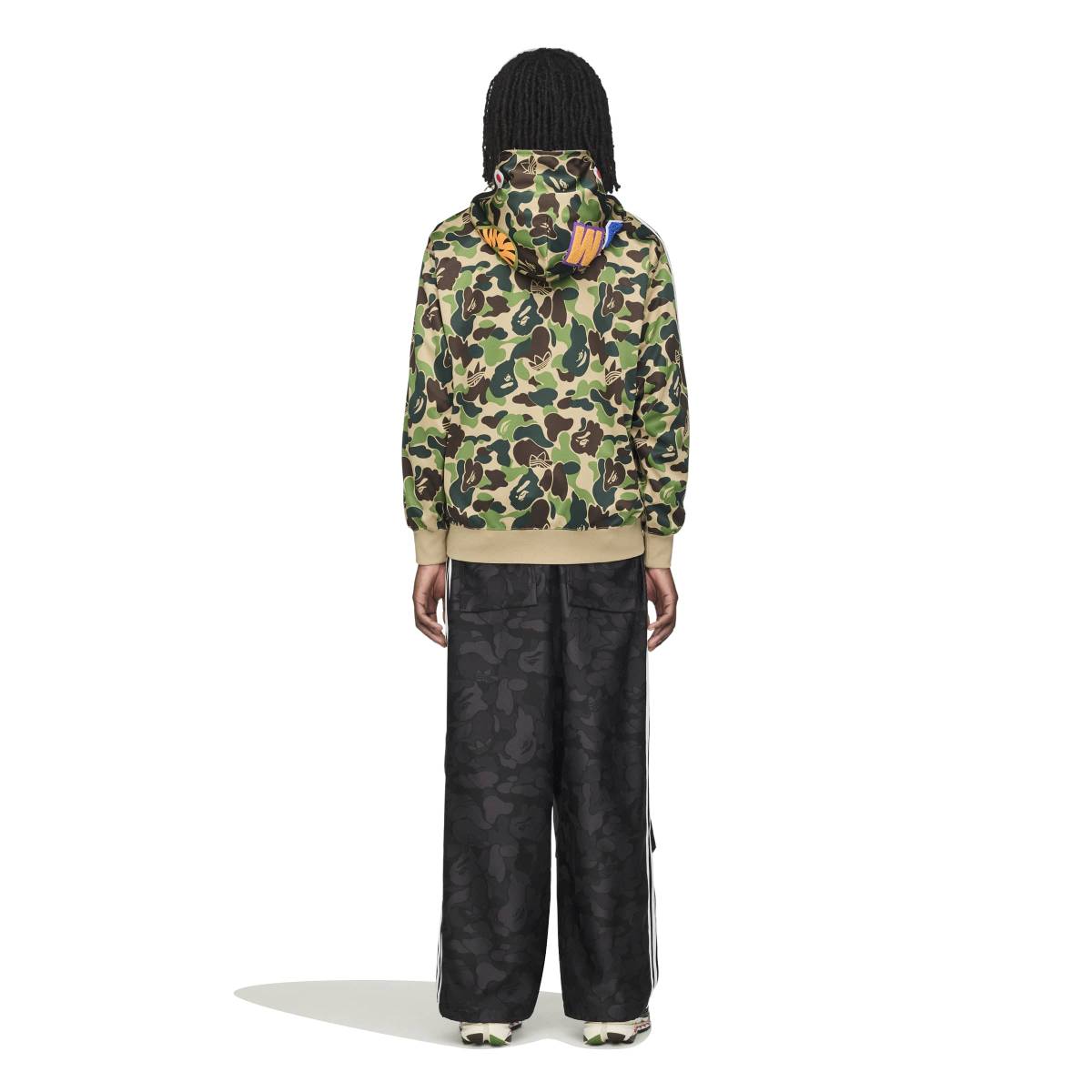 + BAPE Shark Track Hoodie Jacket 'Crew Green'