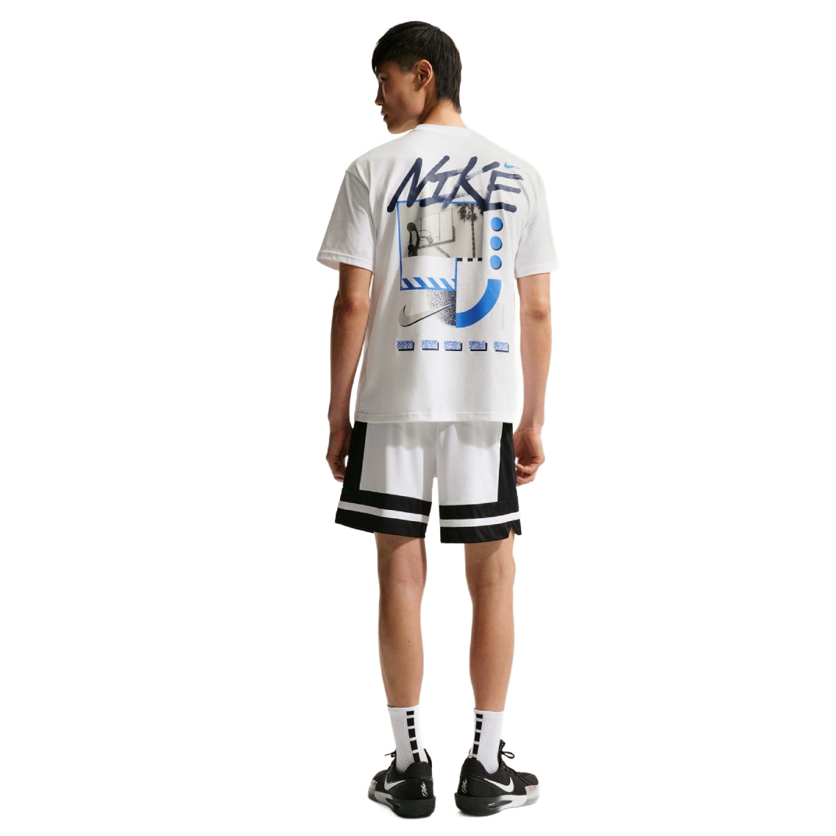 Dri-Fit 8 Inch Basketball Shorts 'White Black'