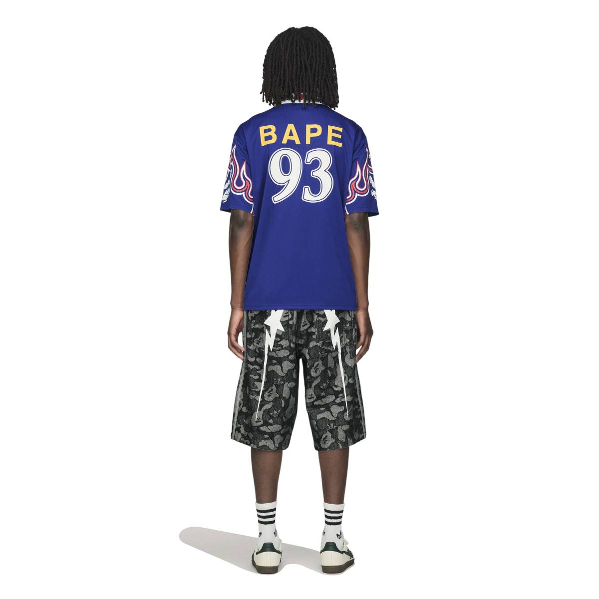 + BAPE SSL Flame Jersey Japan Blue'