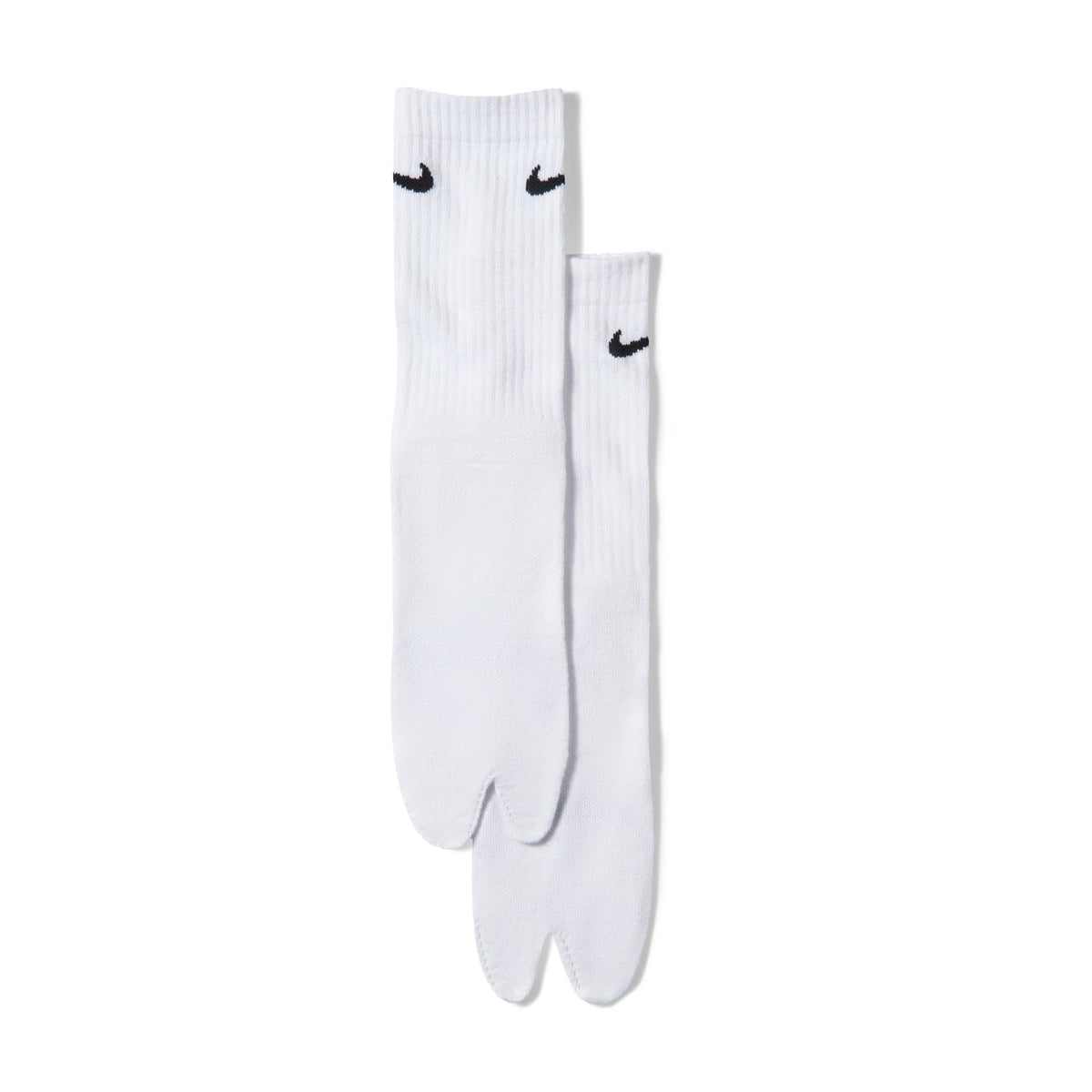 Everyday Plus 'Rift' Lightweight Split-Toe Crew Socks 'White'