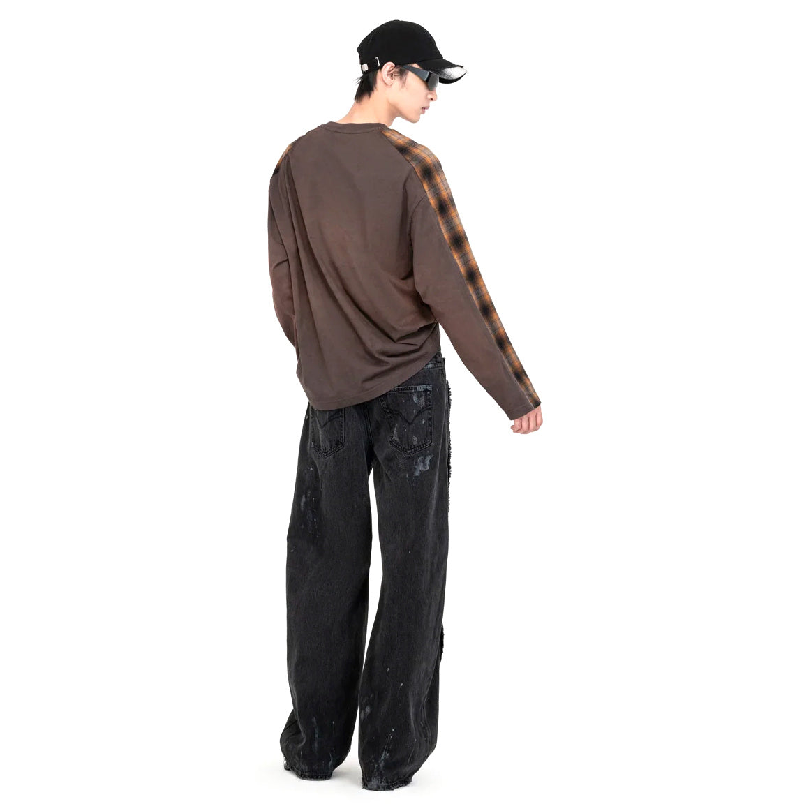 Gradient Patchwork L/S Tee 'Brown'