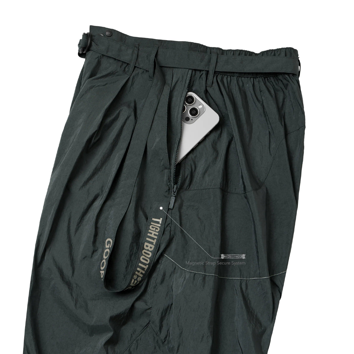 + TIGHTBOOTH Strap Baggy Pants 'Olive'