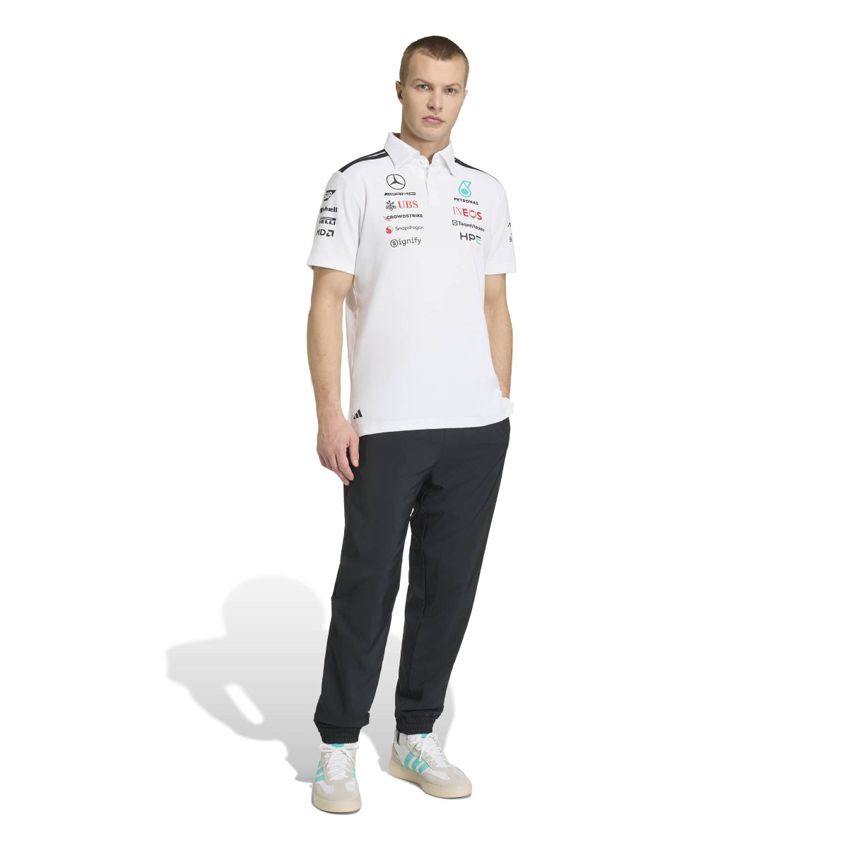 + Mercedes AMG Petronas F1 Team Engineers Polo Tee 'White'