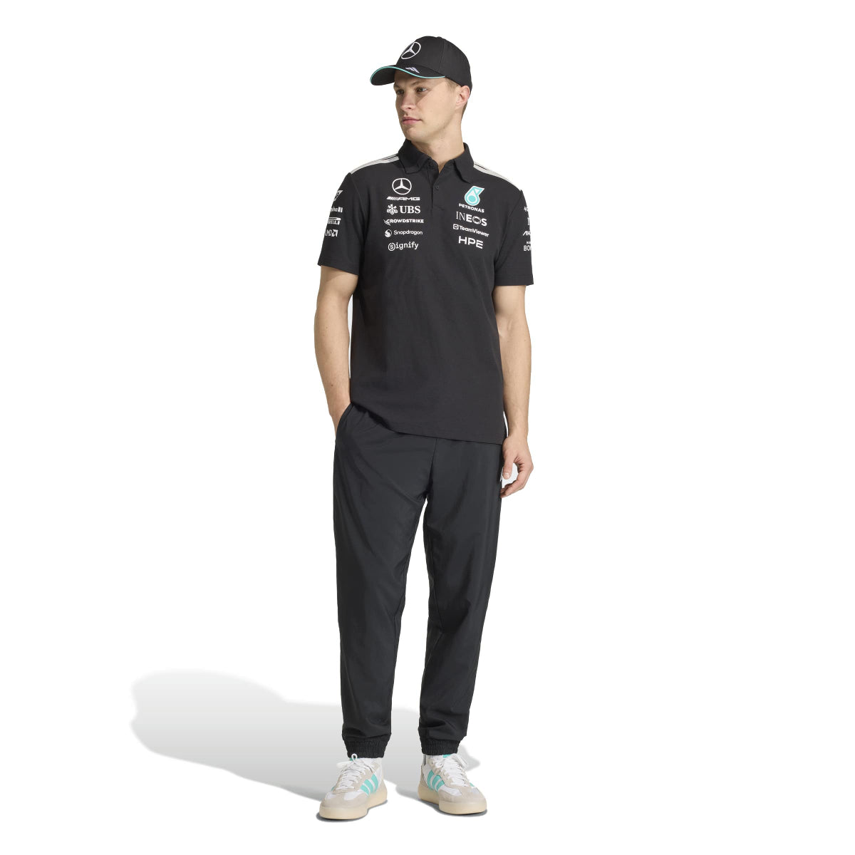 + Mercedes AMG Petronas F1 Team Engineers Polo Tee 'Black'