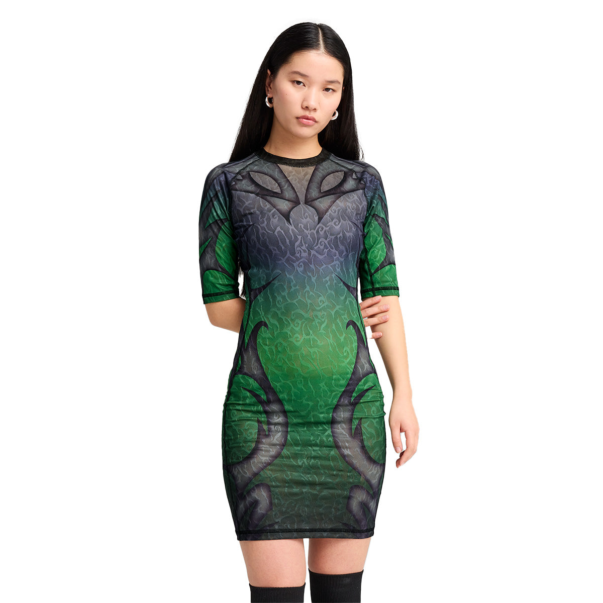 + Aries Dress 'Fluro Green Pes'