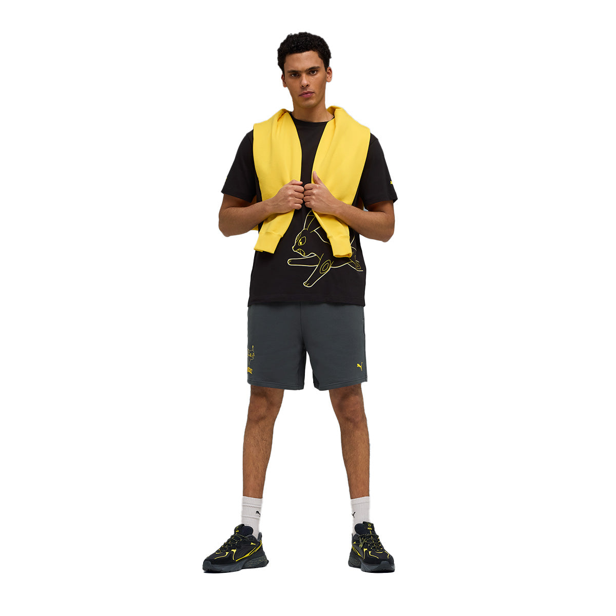+ Pokémon Pikachu Relaxed 7" Shorts 'Strong Grey'