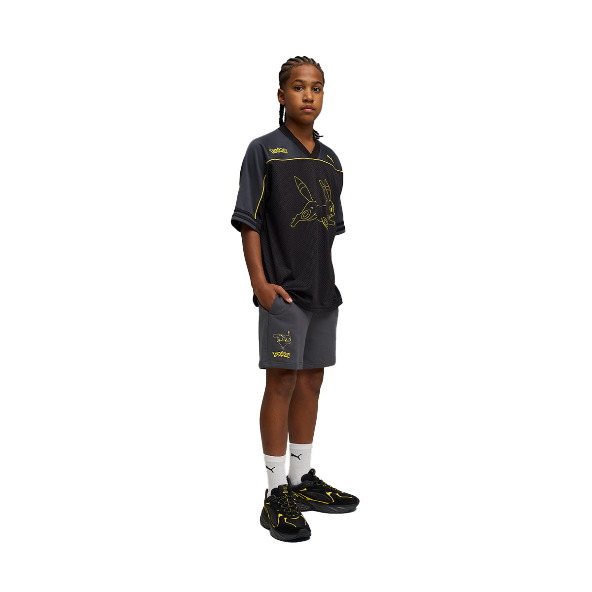 + Pokémon Kids Relaxed Shorts 'Strong Grey'