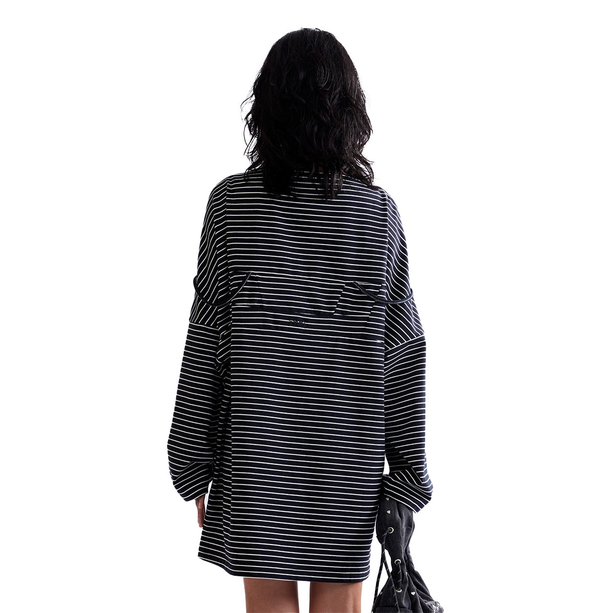 Moon Maiden Stripe Dress 'Black White'