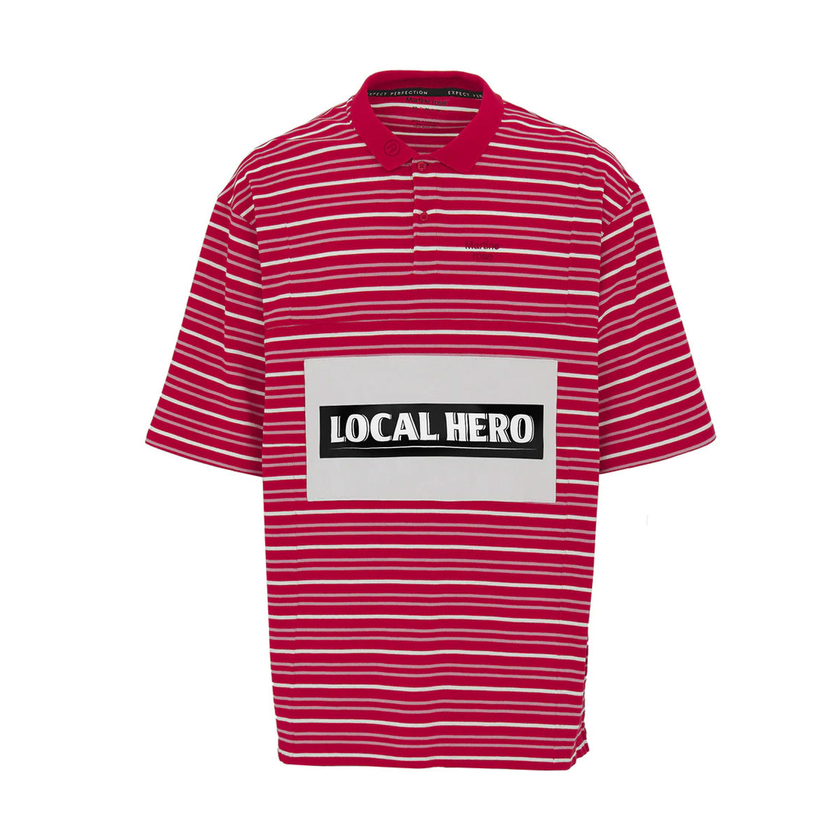 Oversized Panelled Polo 'Red White Strongbow'