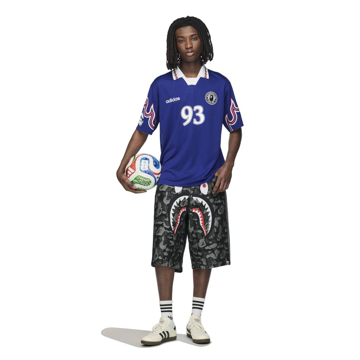 + BAPE SSL Flame Jersey Japan Blue'